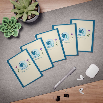 Aquarius Greeting Cards 5-Pack Blank