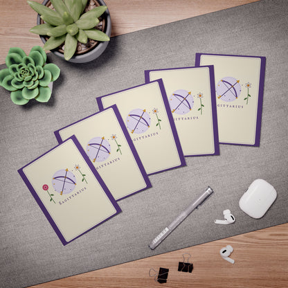Sagittarius Greeting Card Set — 5-Pack Blank Cards