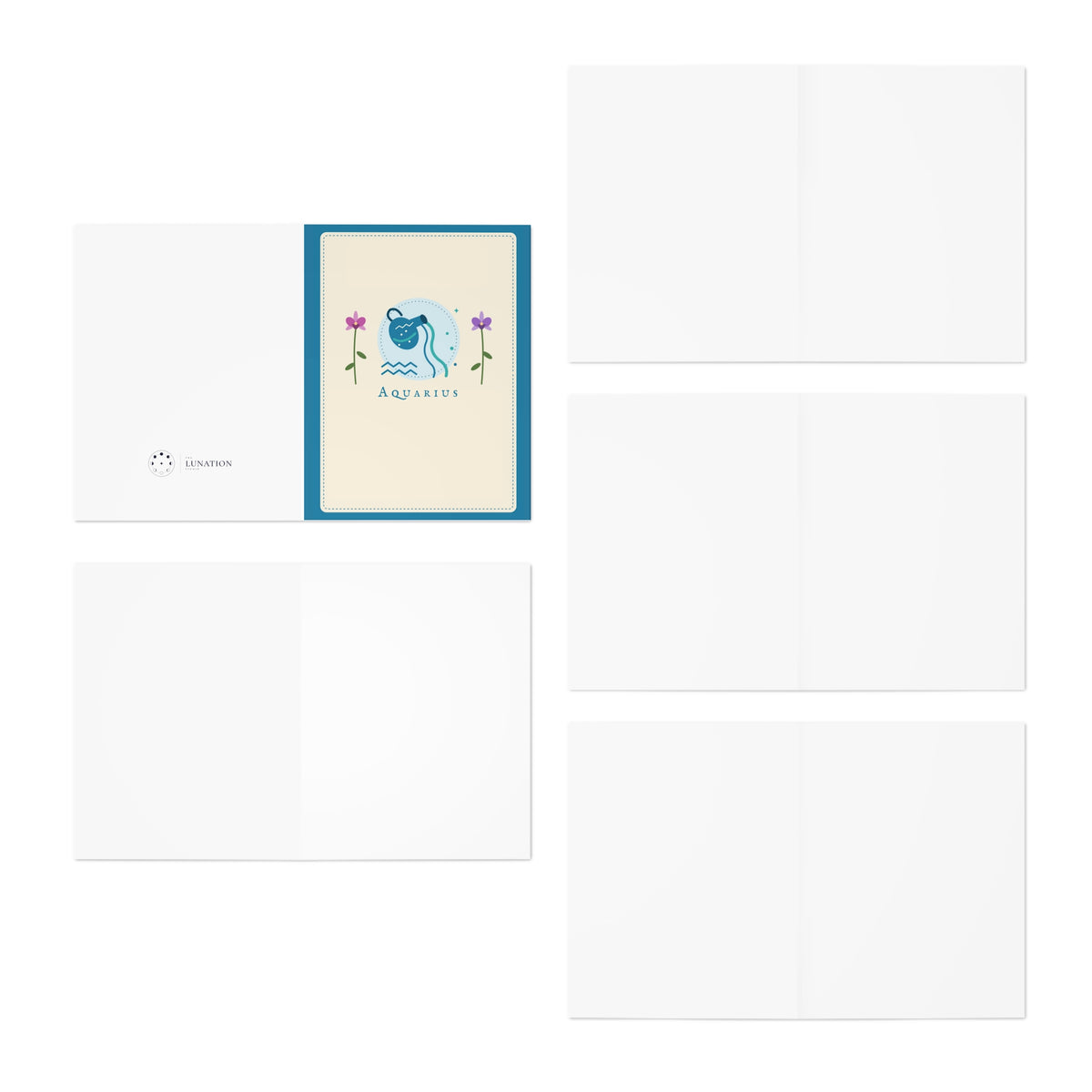 Aquarius Greeting Cards 5-Pack Blank