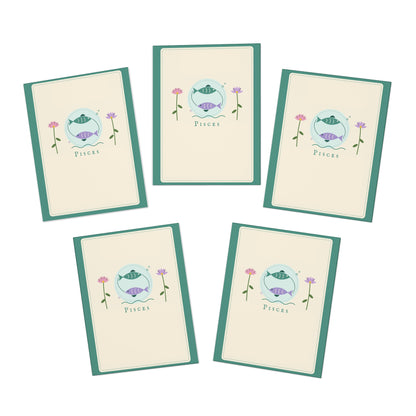 Pisces Greeting Cards 5-Pack - Blank