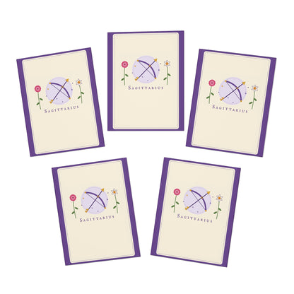 Sagittarius Greeting Card Set — 5-Pack Blank Cards