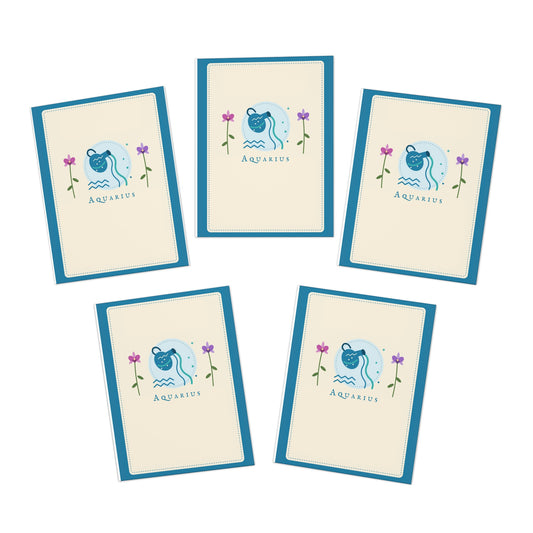 Aquarius Greeting Cards 5-Pack Blank