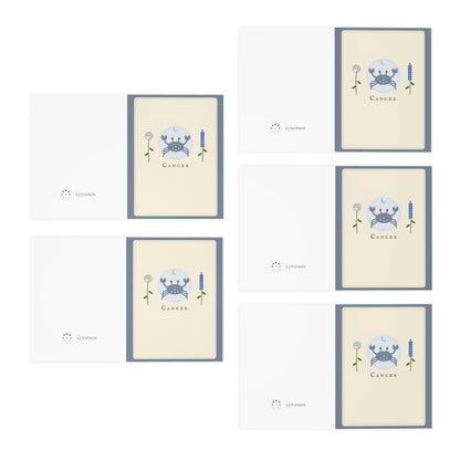 Cancer Zodiac Greeting Cards (5-Pack) — Blank Cards