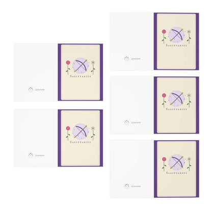 Sagittarius Greeting Card Set — 5-Pack Blank Cards