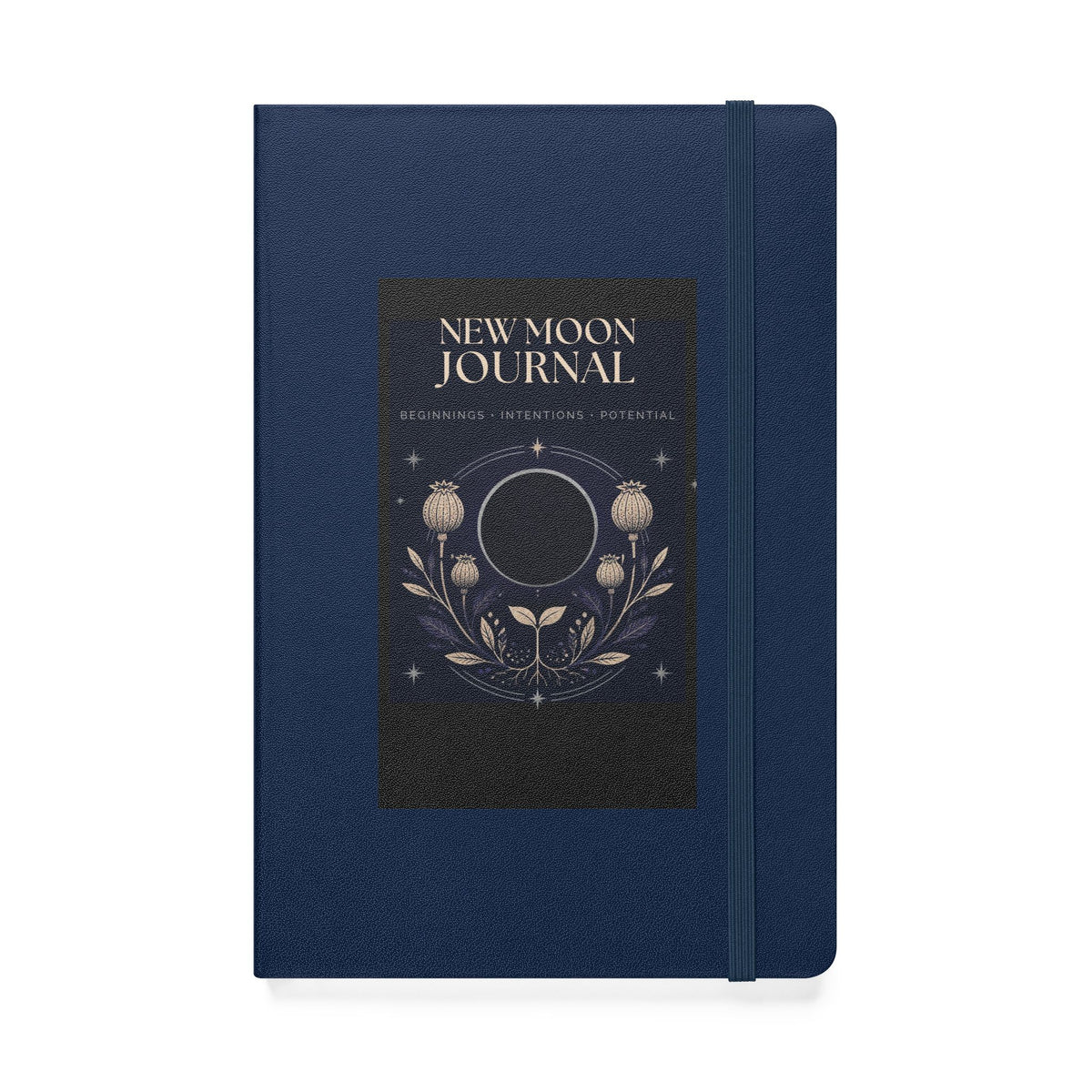 New Moon Journal Hardcover Notebook — Blank Journal for Intentions, Reflection & Manifestation
